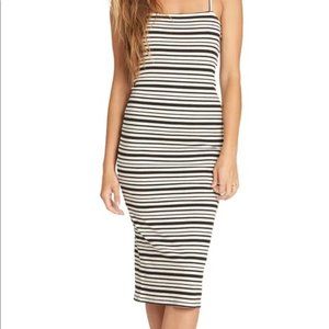 Midi Striped Bodycon Billabong Dress w/ tie